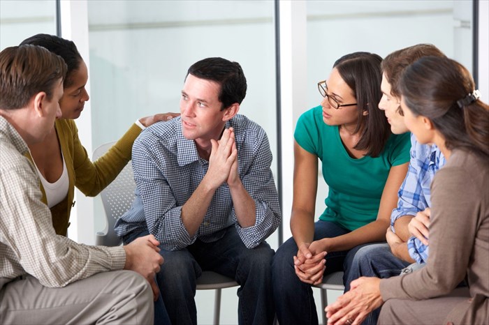 Support group for post-traumatic stress disorder (PTSD).