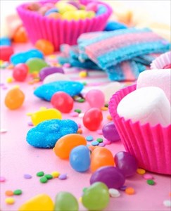 Artificial colour candy