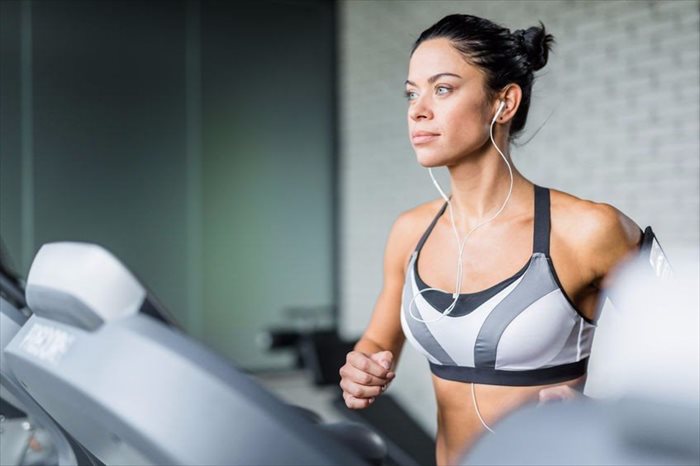 Woman on treadmill