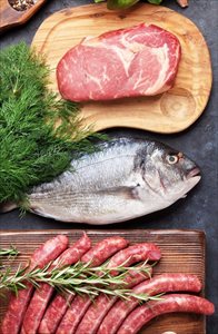 Type O diet - Sausages, fish and meat