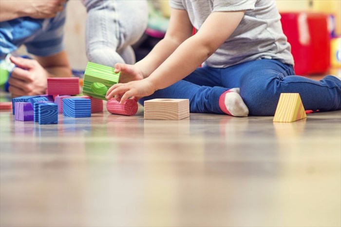 Children playing at nursery school