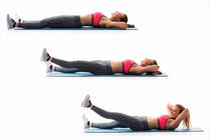 Inner thigh crunch lift exercise